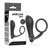 ADDICTED TOYS - PLUG ANAL VIBRADOR CON ANILLO PARA EL PENE